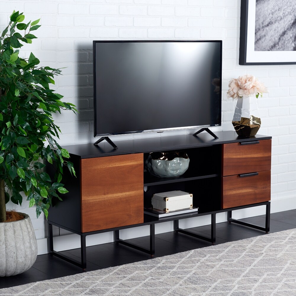 SAFAVIEH Home Collection Vance Single Door 2 Drawer 2 Shelf Media Stand   54\