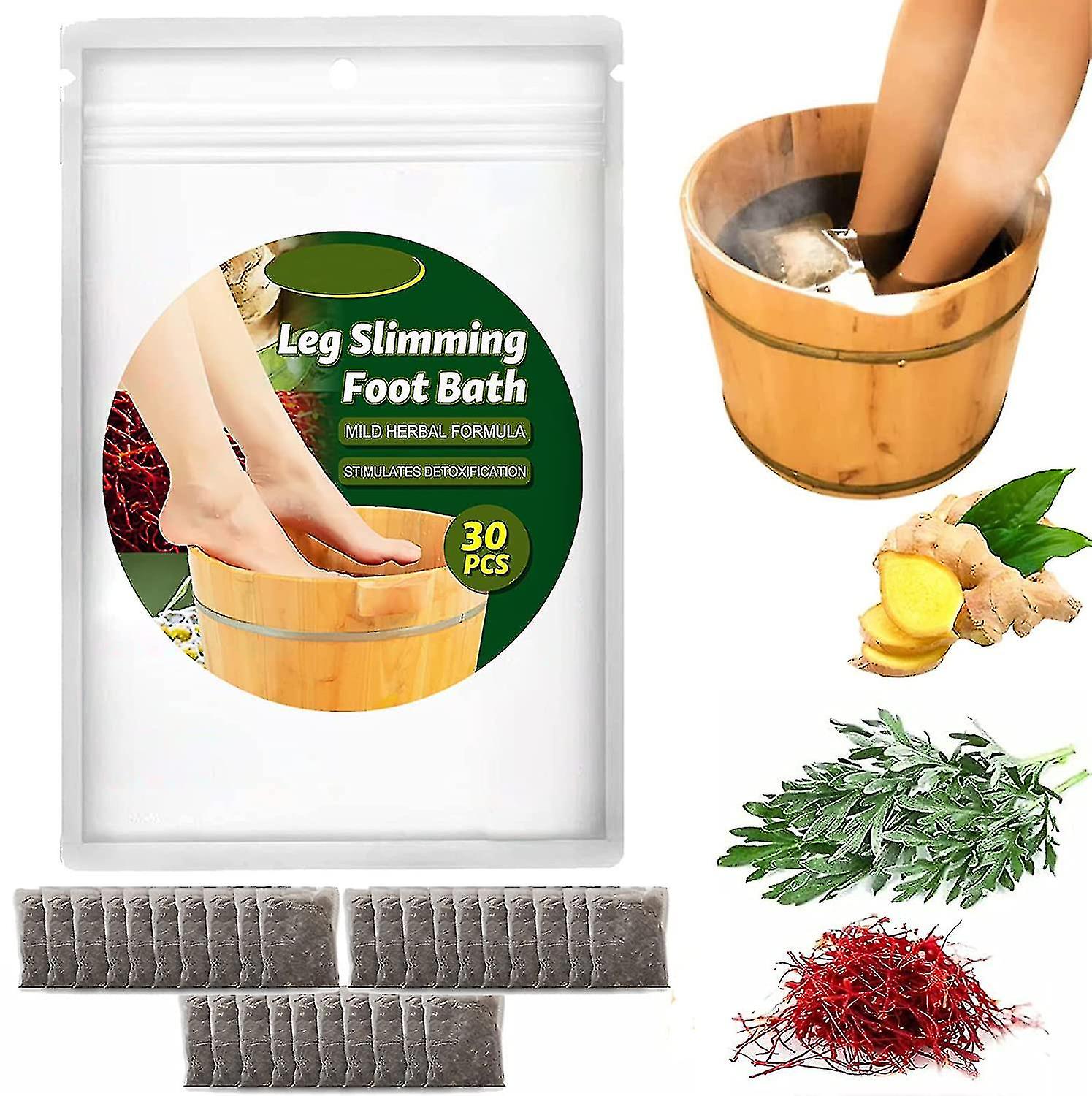 Lymphatic Drainage Ginger Foot Soak， Leg Slimming Foot Bath， Wormwood Foot Bath， Ginger Foot Bath Bag， Foot Reflexology Spa Relax Massage