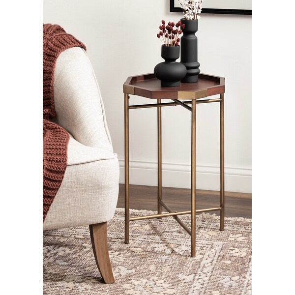 Kate and Laurel Occonor Octagon Wood Side Table - 15x15x24