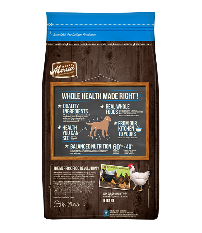 Merrick Large Breed Chicken and Sweet Potato Recipe Grain Free Dry Dog F