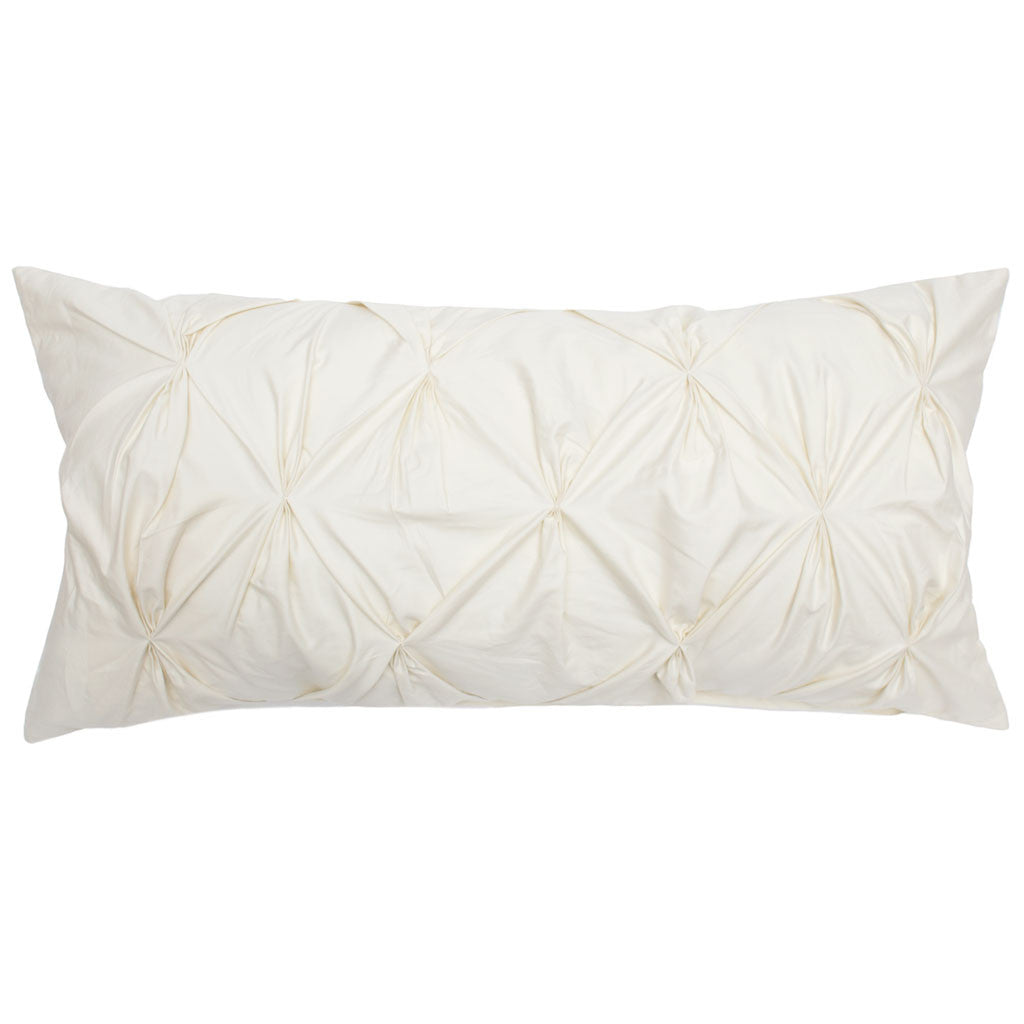 Cream Pintuck Throw Pillow