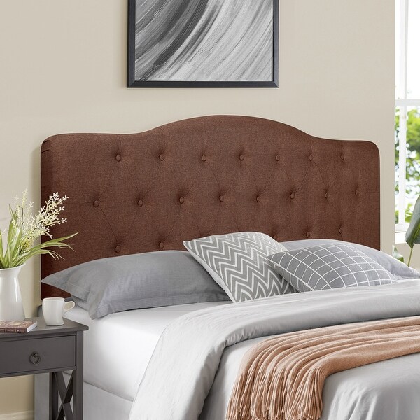 Cassandra Button Tufted Upholstered Headboard， Height Adjustable Headboards，Bed Backboard Premium Padded Fabric Headboard - - 36193653