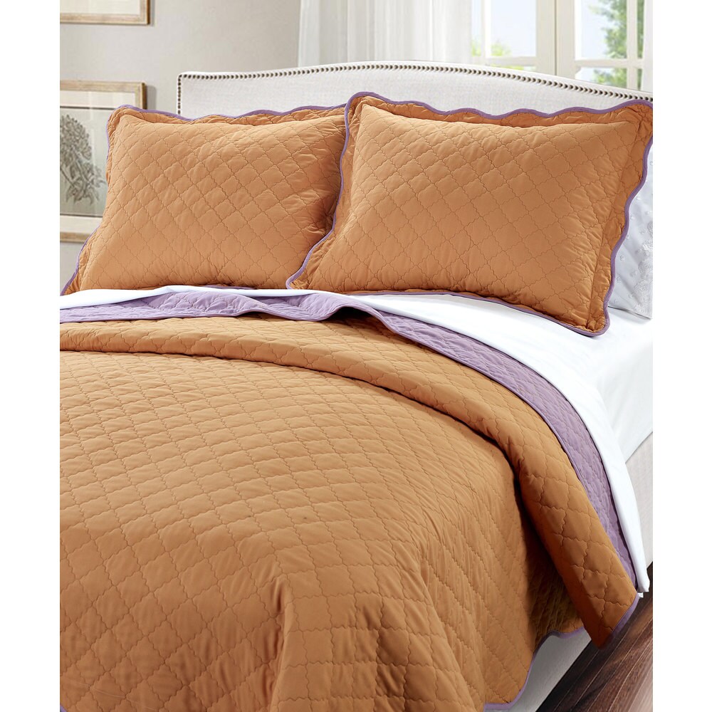 Serenta Reversible Quilted 3 piece Bedspread Set