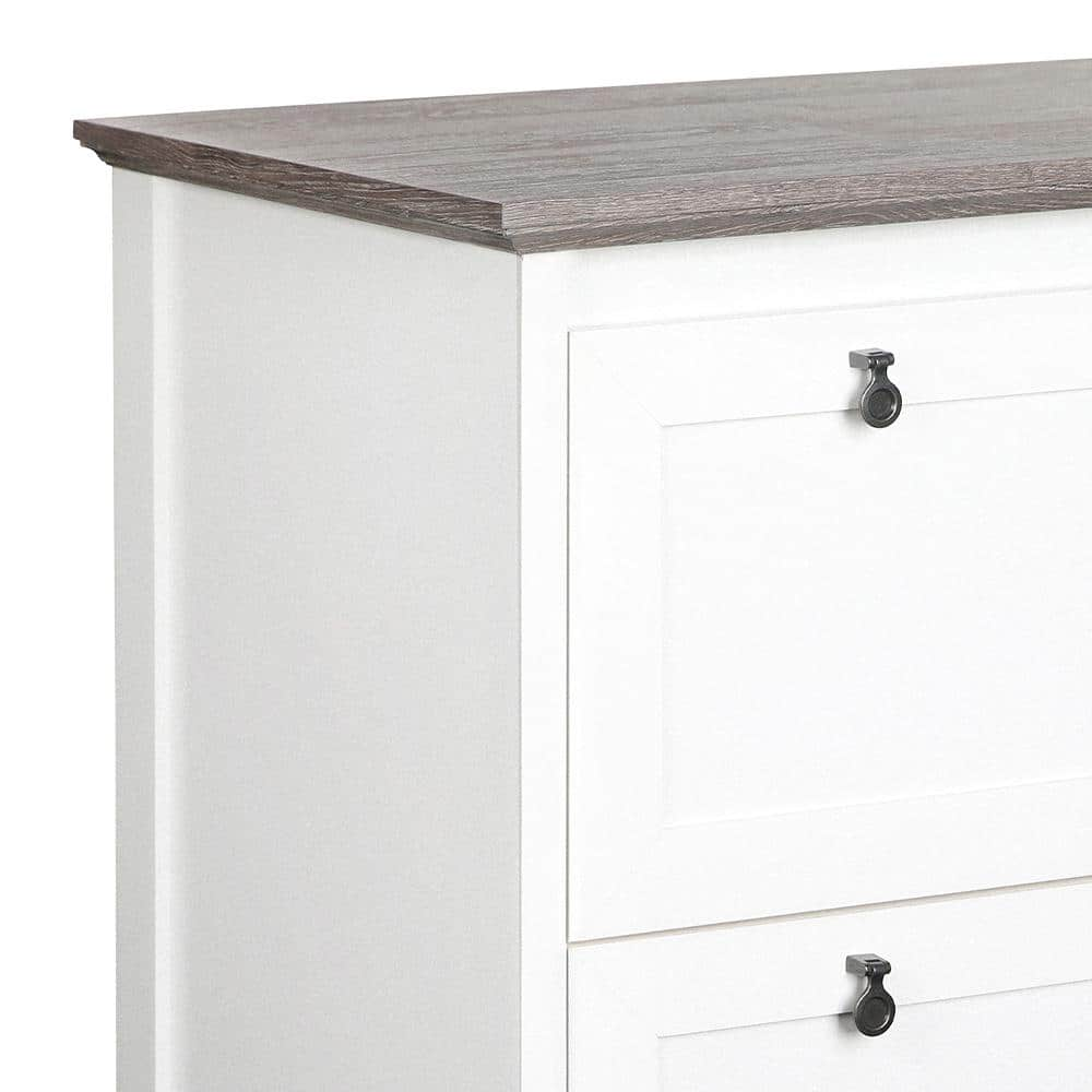 SAINT BIRCH Finley WhiteGray Oak 2-Drawer Lateral File Cabinet SBFL4025LFWG