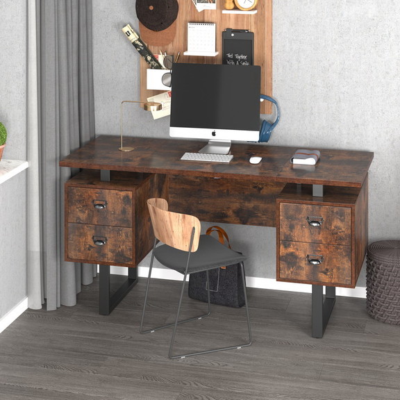 Home Office Computer Desk with 4 Drawers Ctsz 2040...