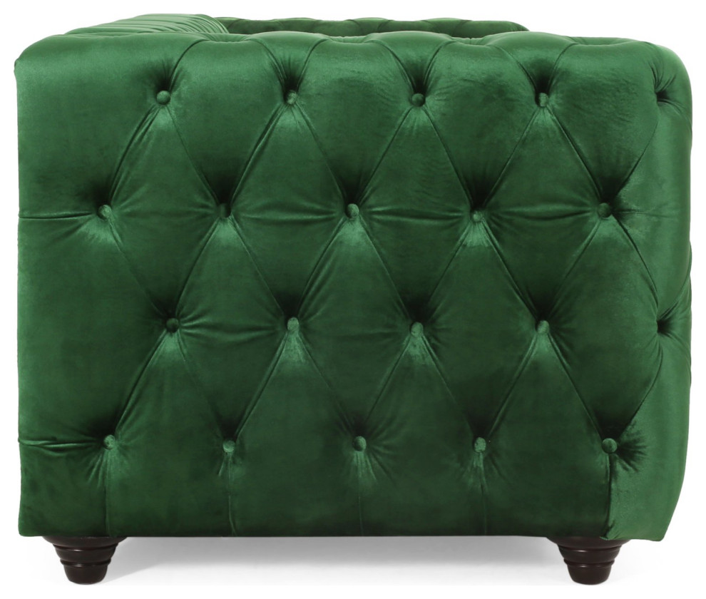 Contemporary Classic Sofa  Padded Button Tufted Seat   Eclectic   Sofas   by Decorn  Houzz