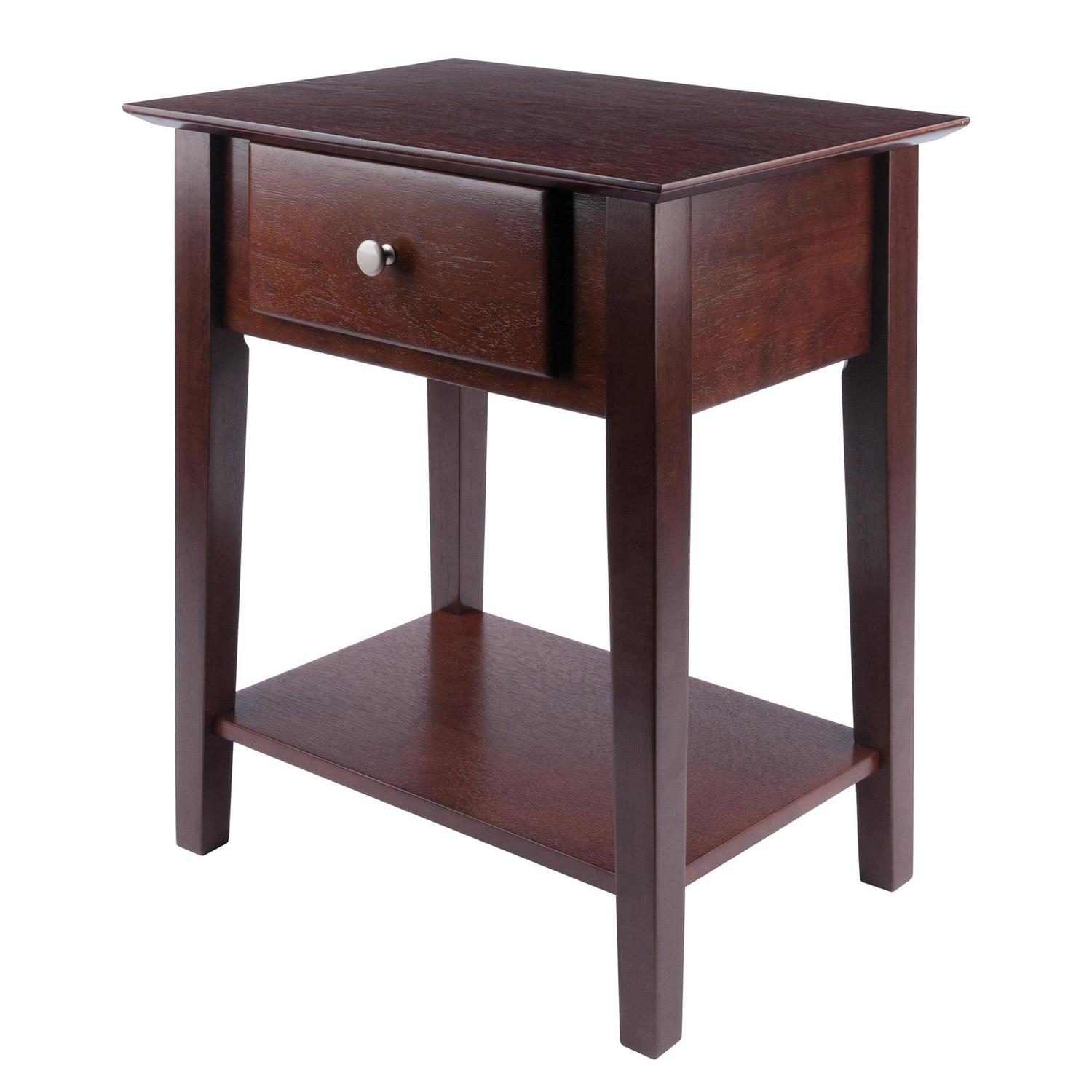 Winsome Wood Shaker Nightstand， Walnut Finish