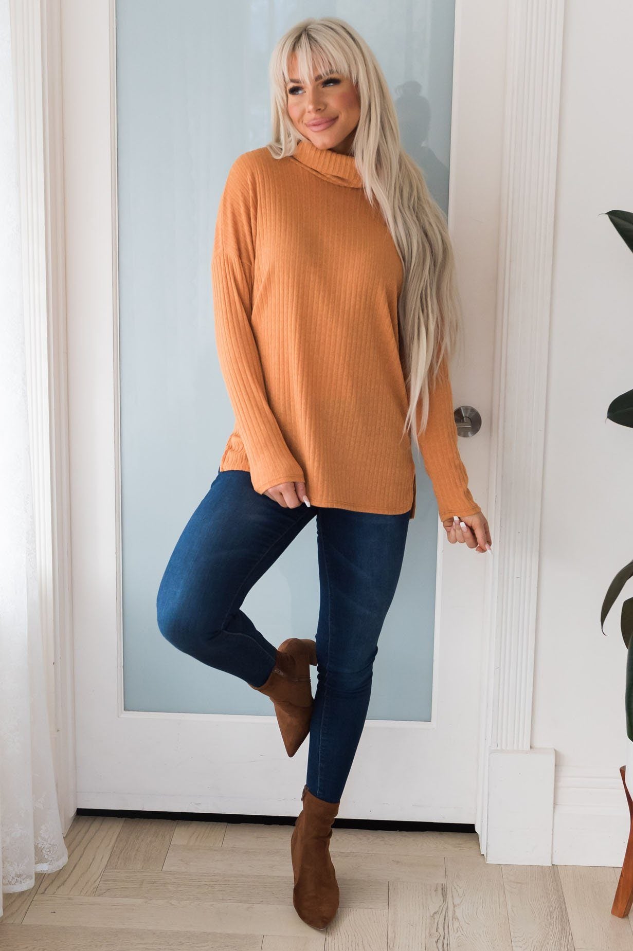 Cozy Basic Modest Turtleneck