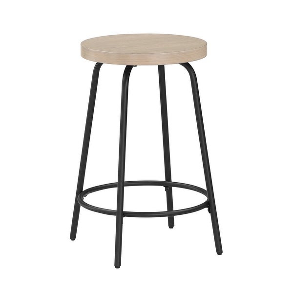 Clareta Backless Wood and Metal Counter Stool by Greyson Living