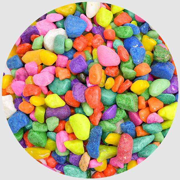 Aquarium Pebbles (Mix Color, Small) - 1 kg