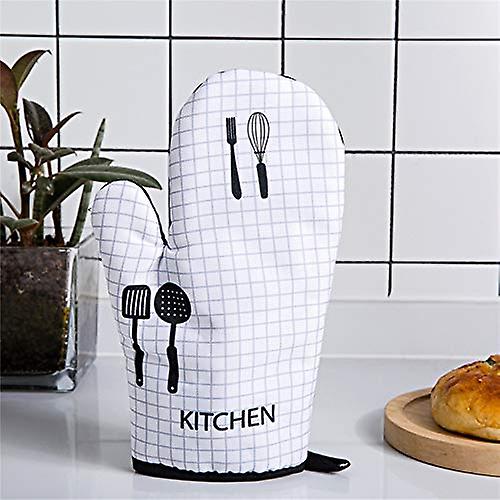 1 Oven Gloves + 1 Potholders， Cotton Lining Glove， Microwave Oven Gloves， For Kitchen， Grilling， Baking， Pastry.