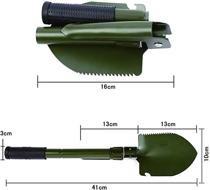 Tactical folding survival foldable portable hand Camping multi function shovel