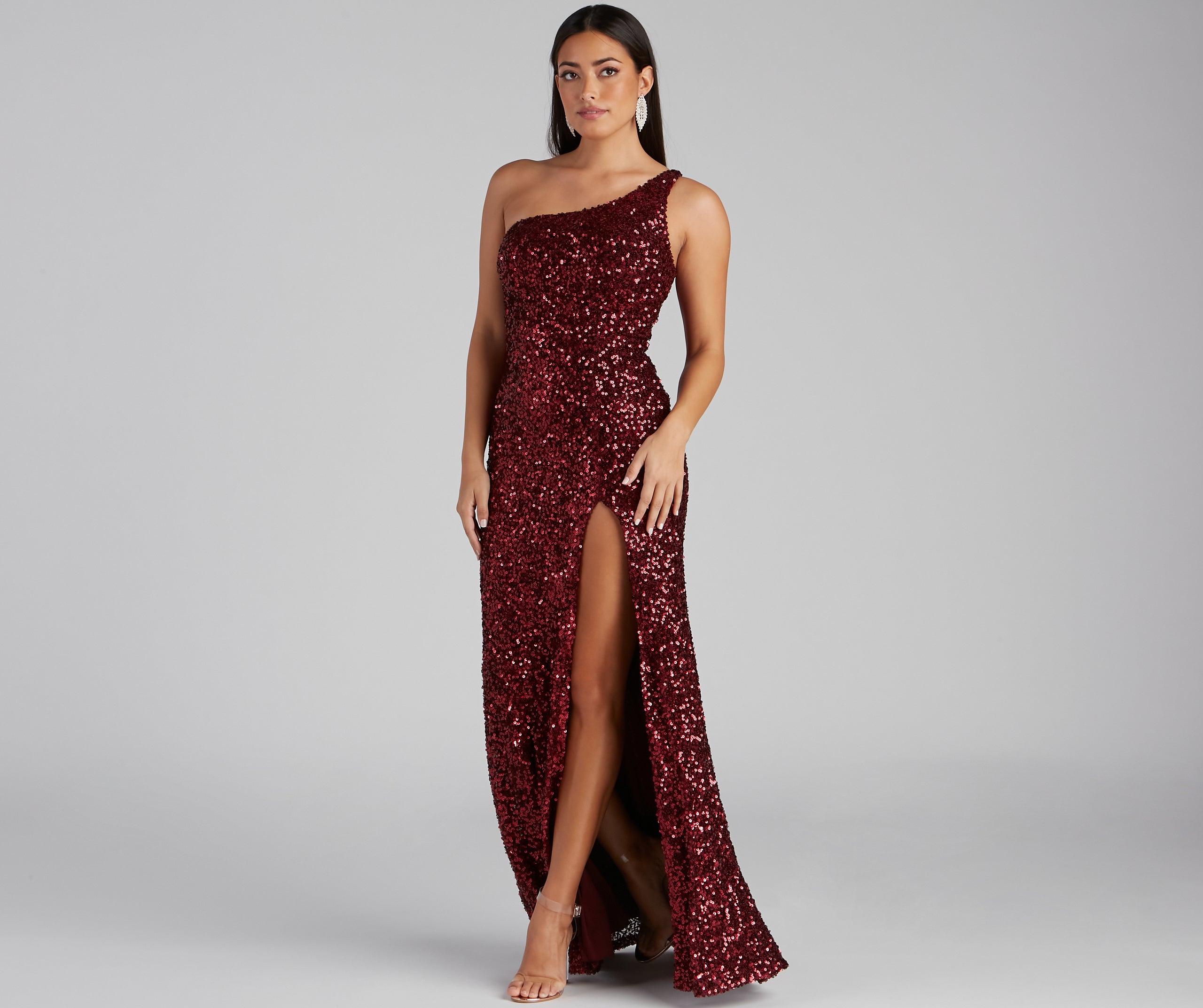 Lyla Formal One Shoulder Sequin Dress