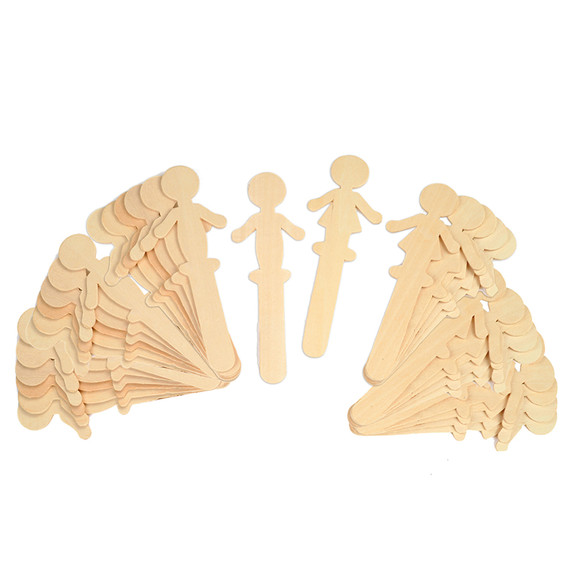 Chenille Kraft CK 364502 People Shaped Wood Craft ...