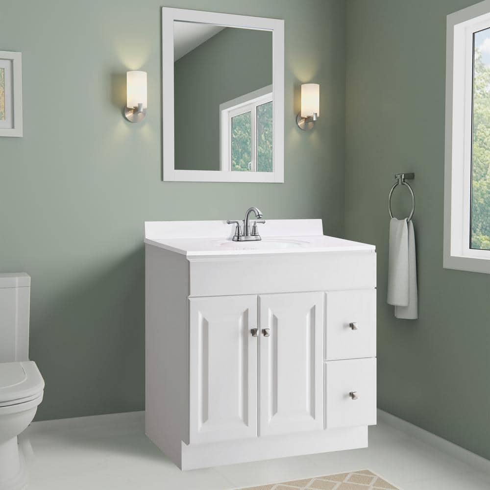 Design House 19 in W x 17 in D Cultured Marble Vanity Top in White with Solid White Bowl