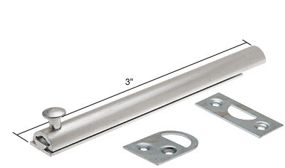 CRL 973 Aluminum 3 Slide Bolt and Plates