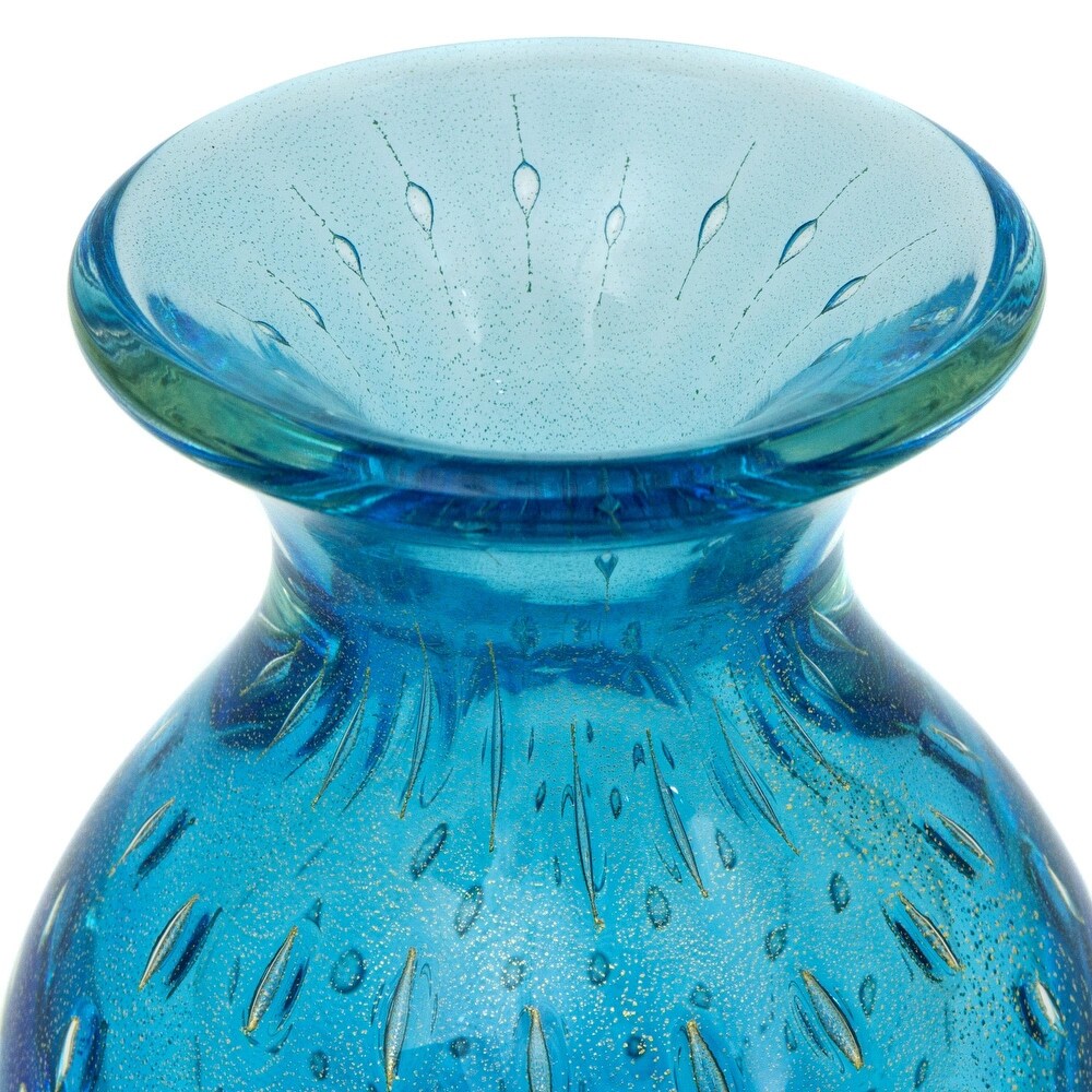 Novica Handmade Ocean Inspiration Art Glass Vase