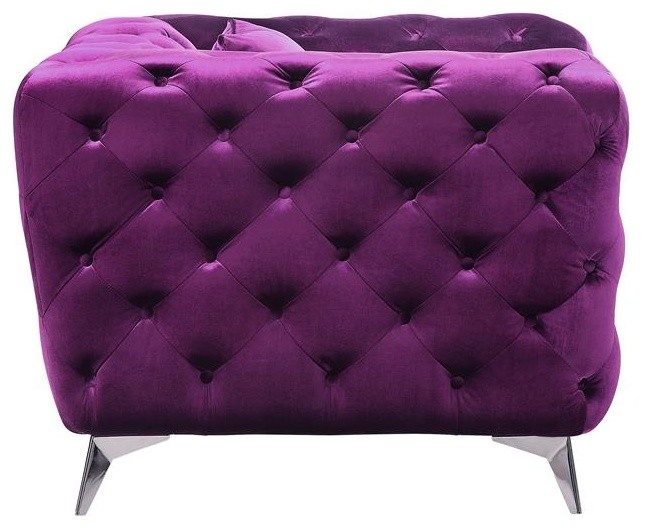 ACME Atronia Loveseat in Purple Fabric   Midcentury   Loveseats   by HedgeApple  Houzz