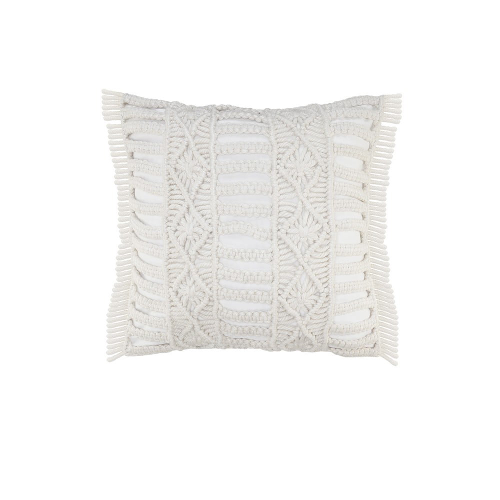 Desert Fields Handmade Macrame Indoor Outdoor Throw Pillow