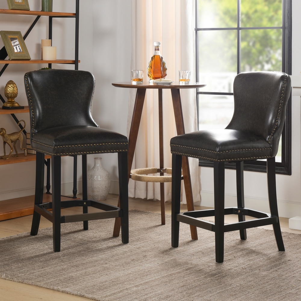 Sonoma Tufted Armless Counter or Bar Stools (Set of 2)