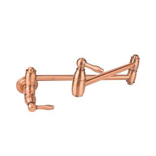 Brienza Traditional Wall-Mount Pot Filler in Antique Copper N98288-AC