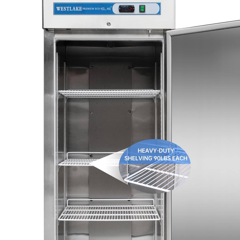 Edendirect 27 in W 23 cu.ft. Commercial Refrigerator with Stainless Steel -8-0F HZWCRY23042101