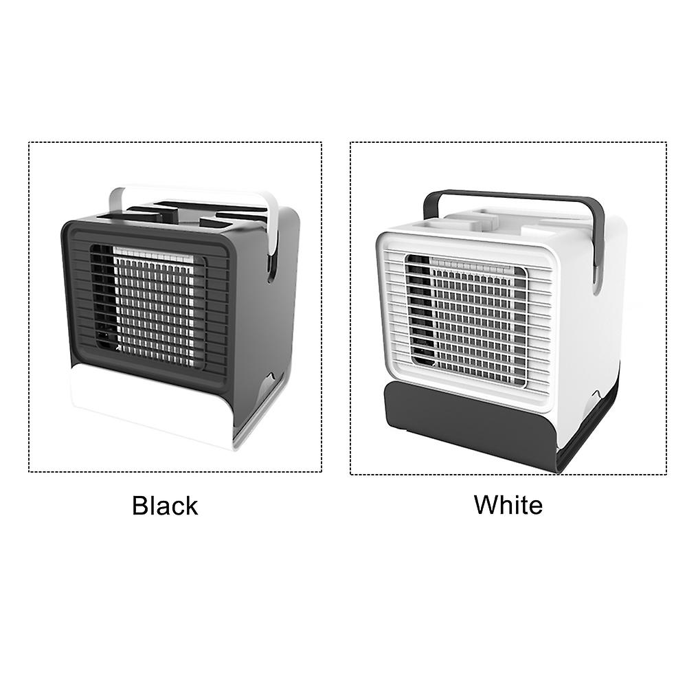 Black Portable Cooling Fan Negative Ion Air Conditioner With Led Light Home Office Usb Mini Fan Personal Space Air Cooler