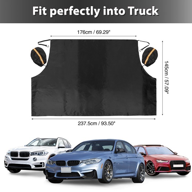 Unique Bargains Car Front Windshield Cover Snow Ice Frost Sunshade With Rearview Mirror Protective Cover