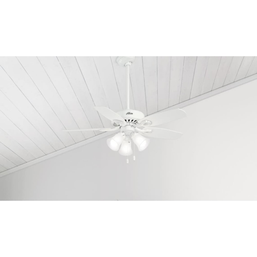 Hunter Builder Ceiling Fan 42 LED Indoor Snow White