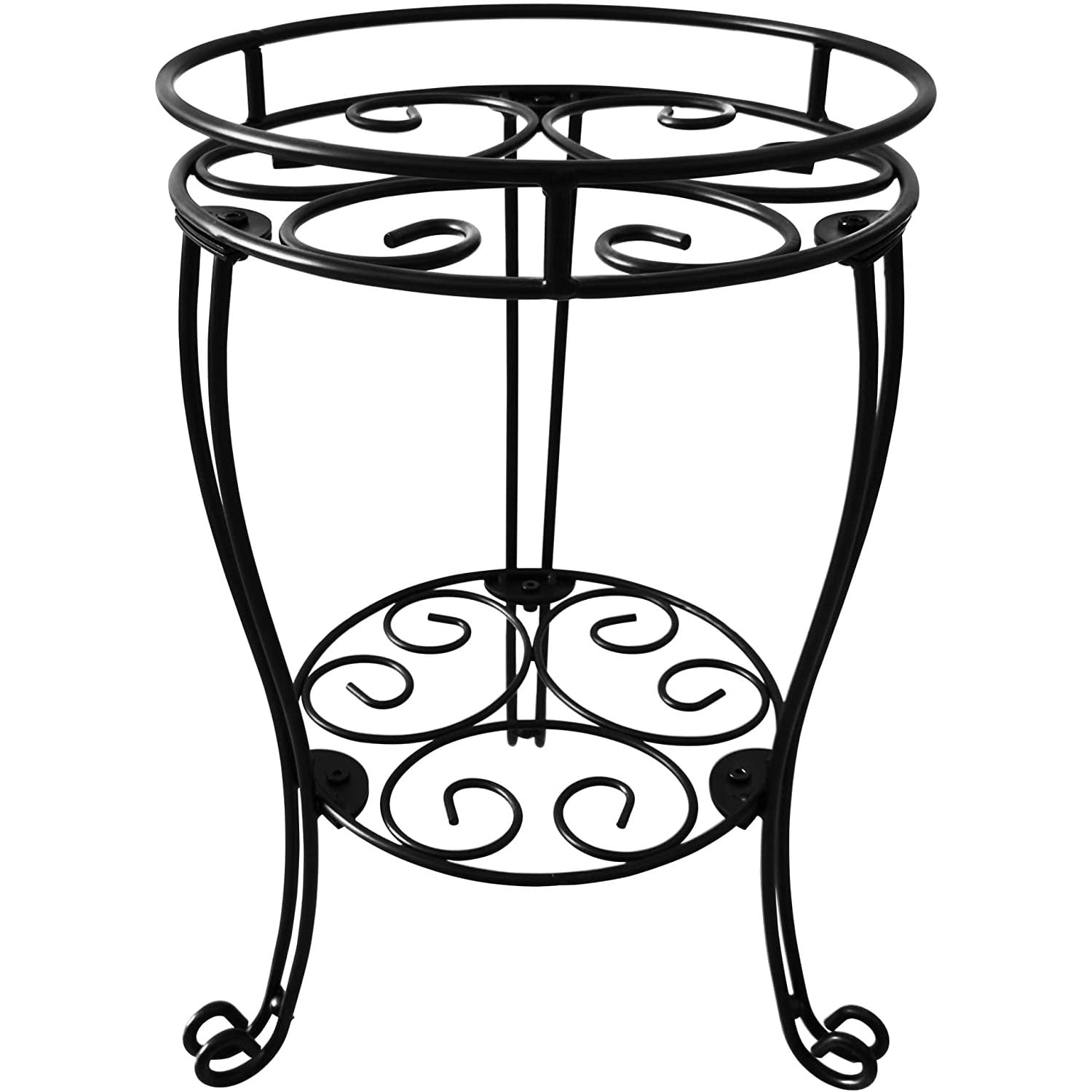 Gemdeck 2 Tier Metal Plant Stand Black Flower Pot Rack Holder Indoor Outdoor