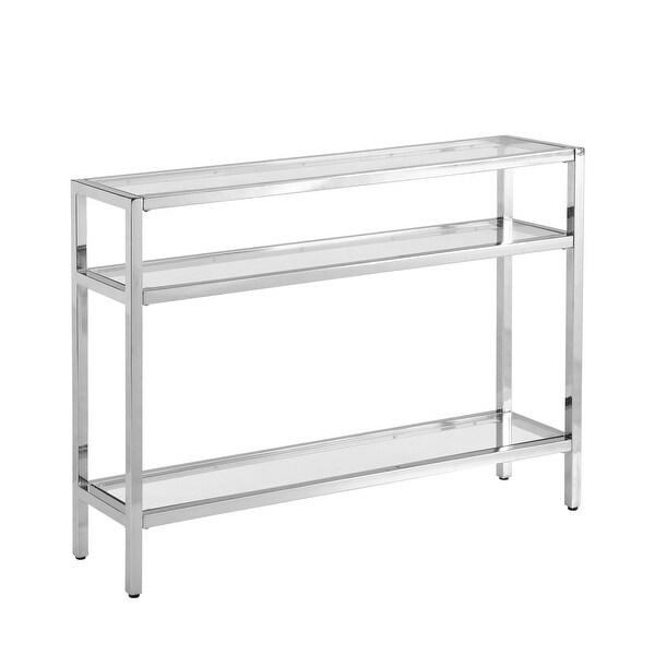 Luca 3-tier Metal and Glass Console Table