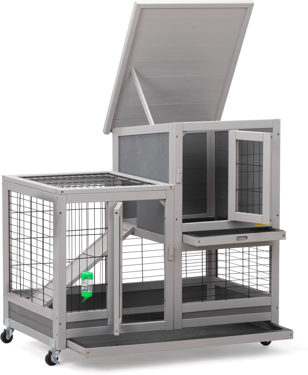 Coziwow by Jaxpety Outdoor Wooden Rabbit Hutch