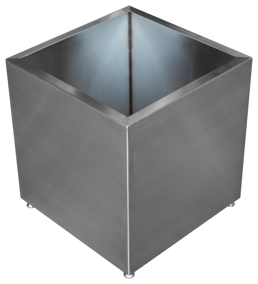 Stainless Steel Planters  Seamless   Contemporary   Outdoor Pots And Planters   by Custom Metal Home  Houzz