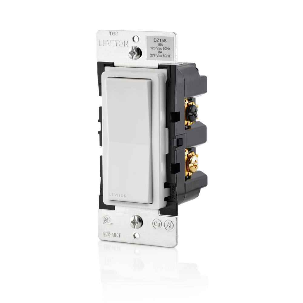 Leviton Decora Smart Light Switch with Z-Wave Technology Wallplate Included White R52-DZ15S-2RW