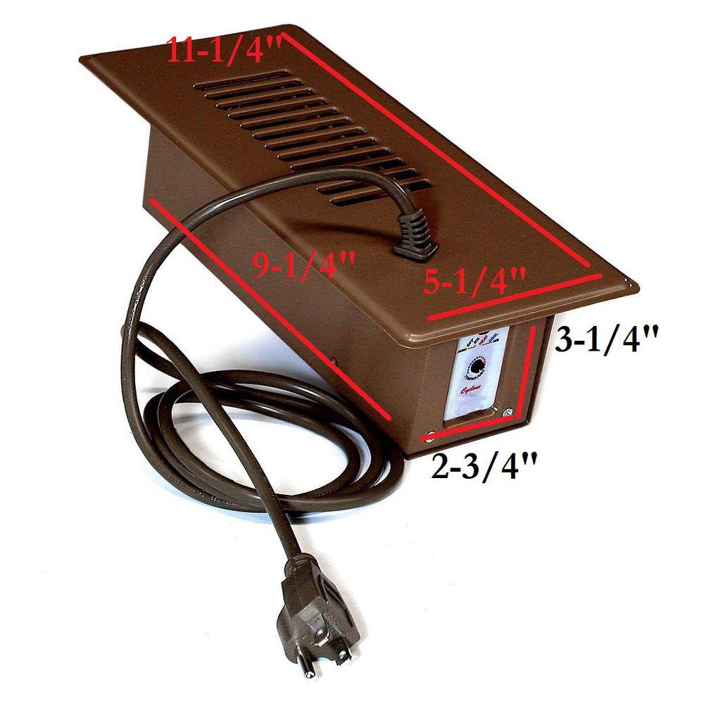 Cyclone Booster Fan Plus with Built-In Thermostat in Brown CM300B