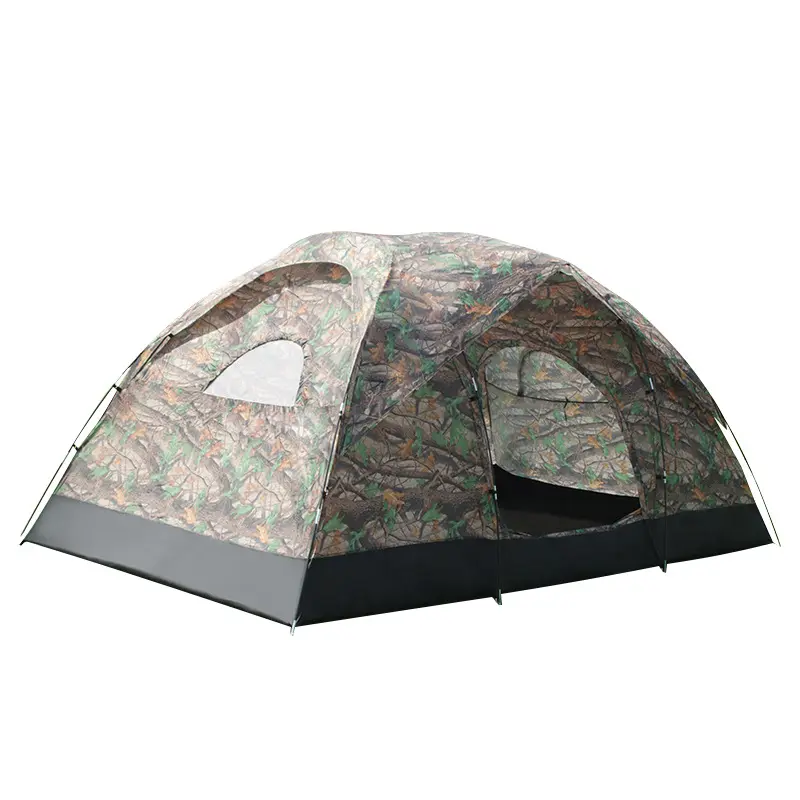 Fashion large space 8 10 people camouflage tent manual double tent camping tent