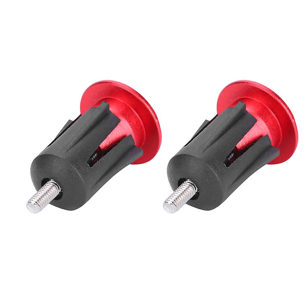 Aluminum Alloy Bike Grips Bar End Caps Plug For Mountain Bike Road Bicycle Handlebar (red)