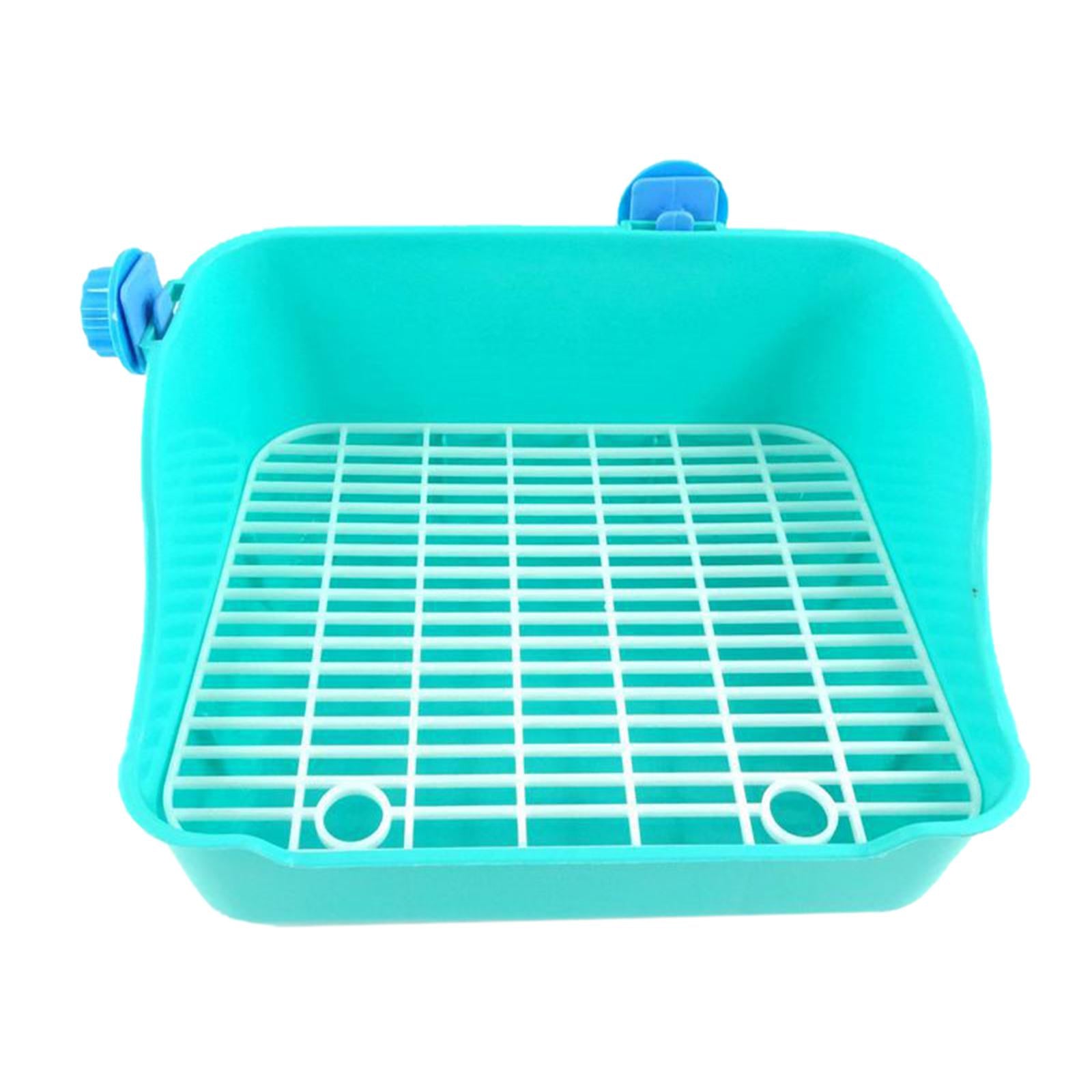 Litter Tray Toilet，Rabbit Litter Box for Cage Corner ，Pet Litter Pan Trainer Bunny Litter Box Cleaner，corner large toilet guinea rats Small Animal，Hamster Chinchilla Ferret Green