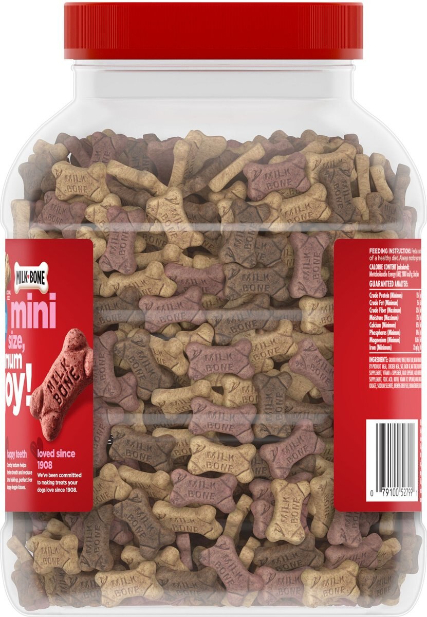 Milk-Bone Mini's Flavor Snacks Beef， Chicken and Bacon Flavored Biscuit Dog Treats