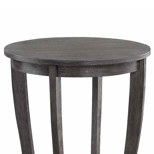 Convenience Concepts American Heritage Round Sofa and Couch End Table， Dark Gray - 24