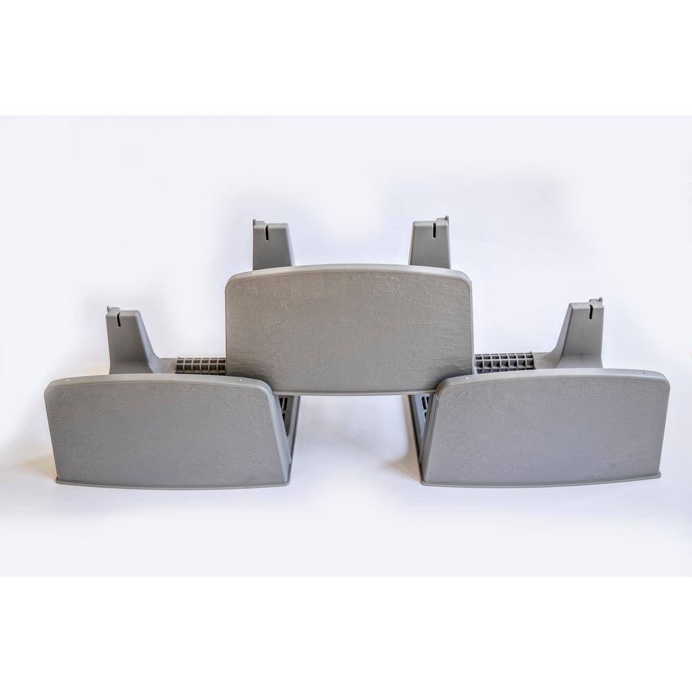 VARDEN P100 8 in. x 15.3 in. x 6 in. Gray Plastic Retaining Wall Blocks (Box of 10) VG- P100SR-836