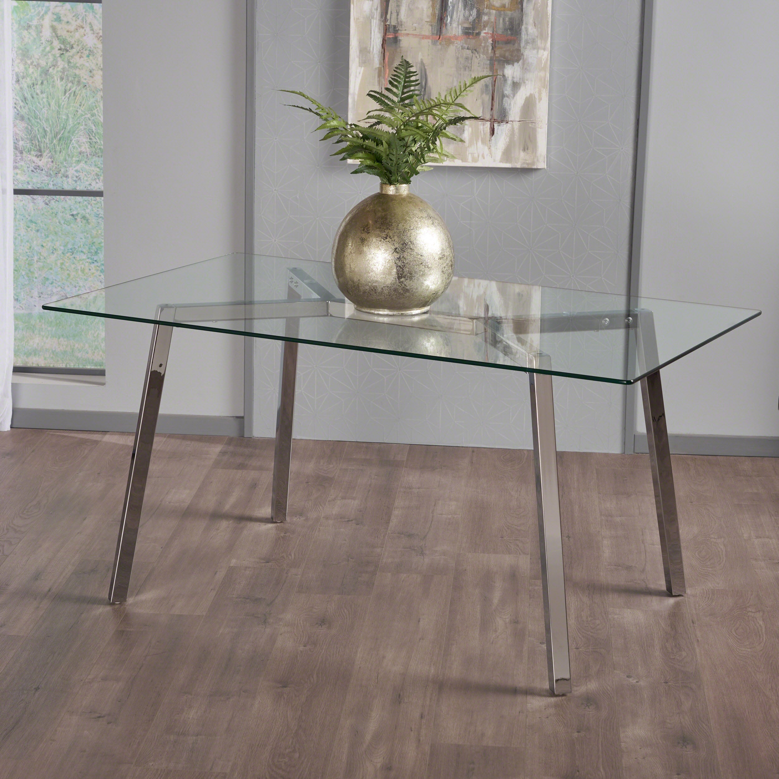 Verna Tempered Glass Dining Table