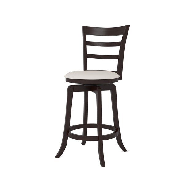 CorLiving Espresso and White Leatherette Counter Height Barstool