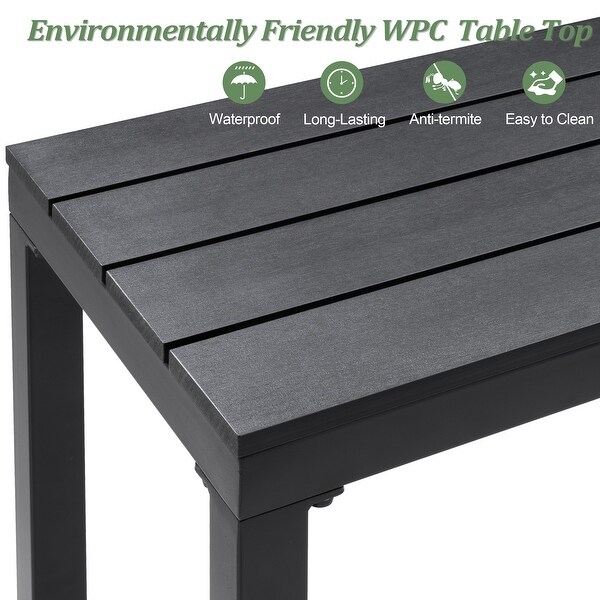 VredHom Outdoor Bar Table Rectangular Pub Table