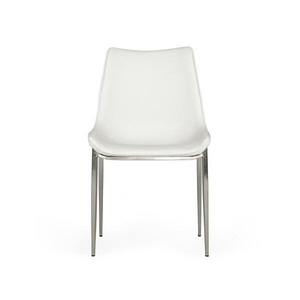 Modrest Frasier Modern White Eco-Leather Dining Chair (Set of 2)