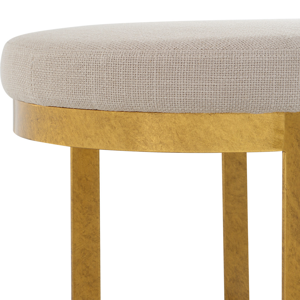 Infinity Gold Accent Stool   Contemporary   Accent And Garden Stools   by Ownax  Houzz