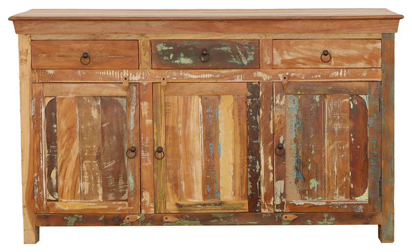 Henry 3 door Accent Cabinet Reclaimed Wood   Modern   Accent Chests And Cabinets   by Modon  Houzz