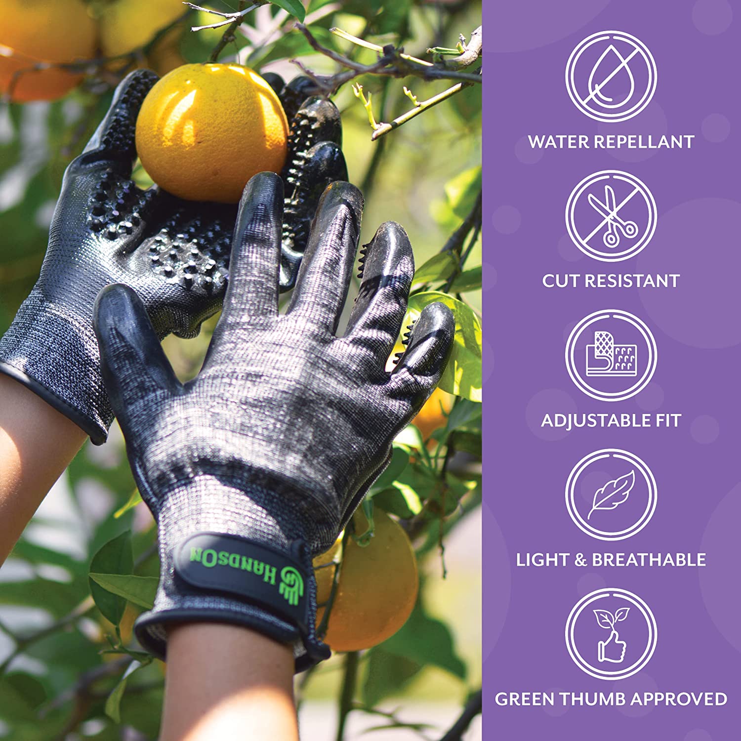 HandsOn Gardening Gloves - Cut Resistant Digging Claw Hand Protection Tool for Gardeners & Landscapers (Medium)