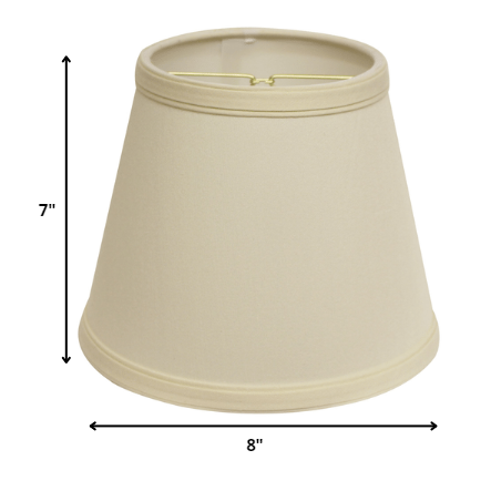 HomeRoots 469930 8 in. Ivory Empire Hardback Slanted No Slub Lampshadeand Egg