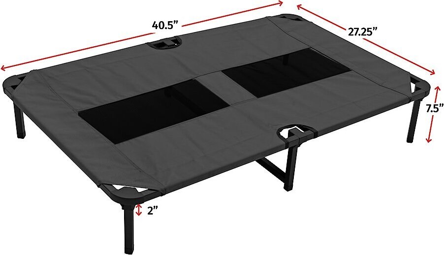 Lucky Dog Comfort Cot Elevated Dog Bed w/ Removable Cover